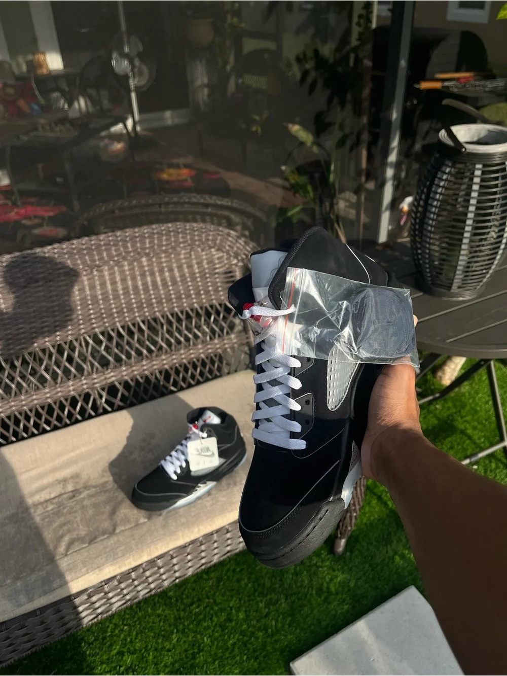 Air Jordan 5 Black Metallic “Reimagined” (Sz 10.5)
